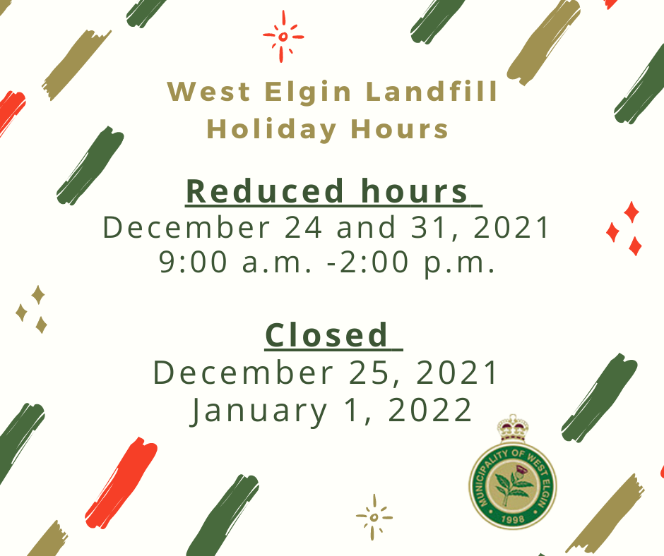Landfill holiday hours 2021 post 
