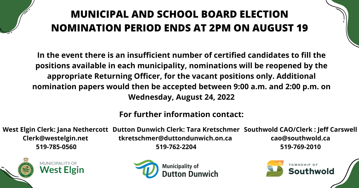 Municipal School Board Election Notice
