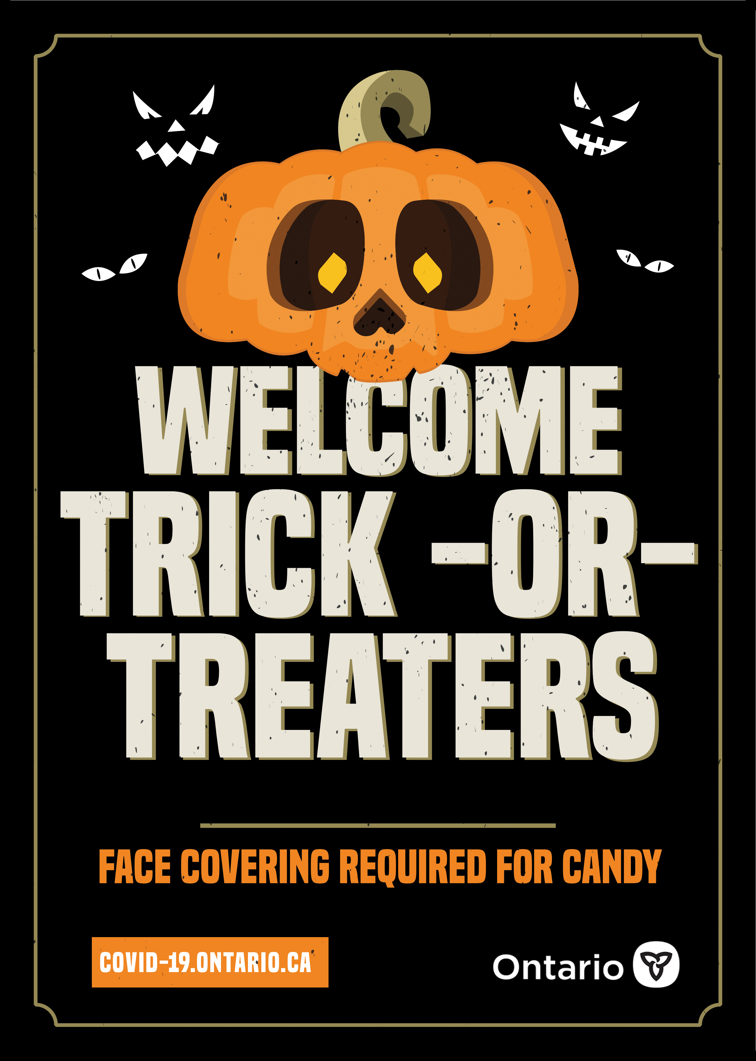 Trick or Treaters Welcome Poster
