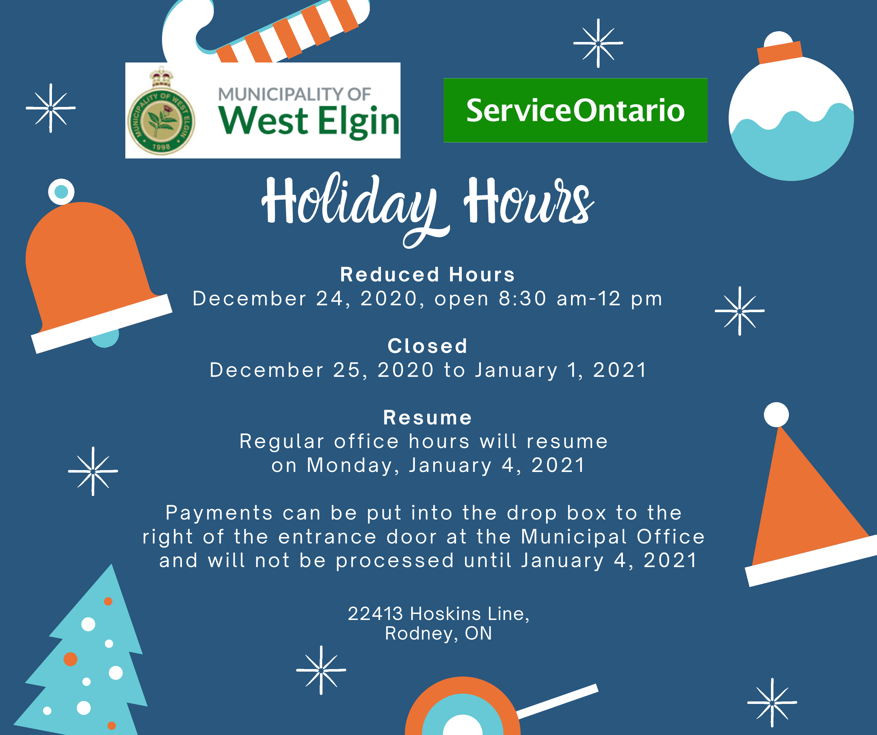 2020 Holiday Hours