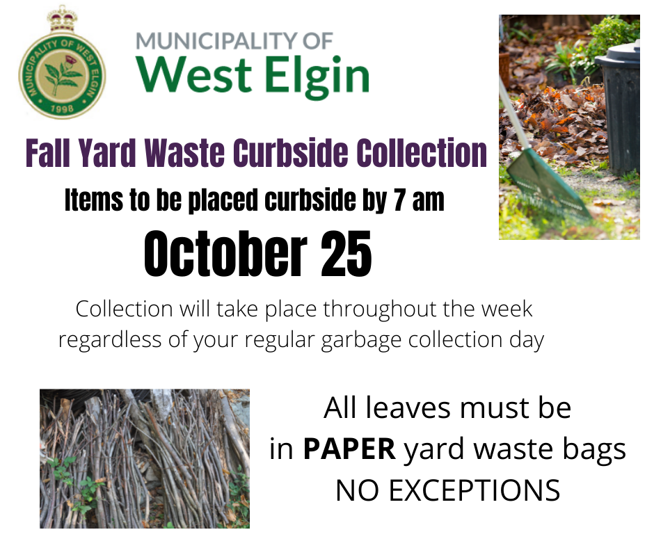 Fall Yard Waste Collection Day Poster