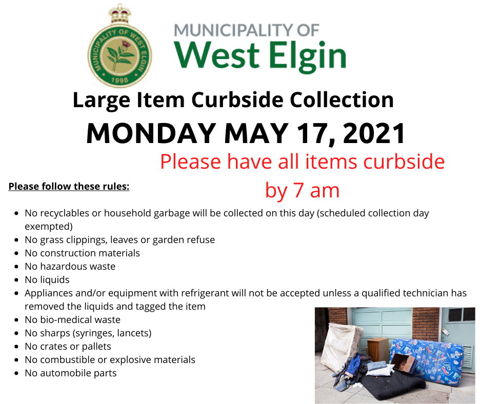 Large Item Collection Day Poster