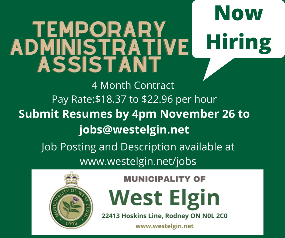 Temporary Administrative Assistant poster