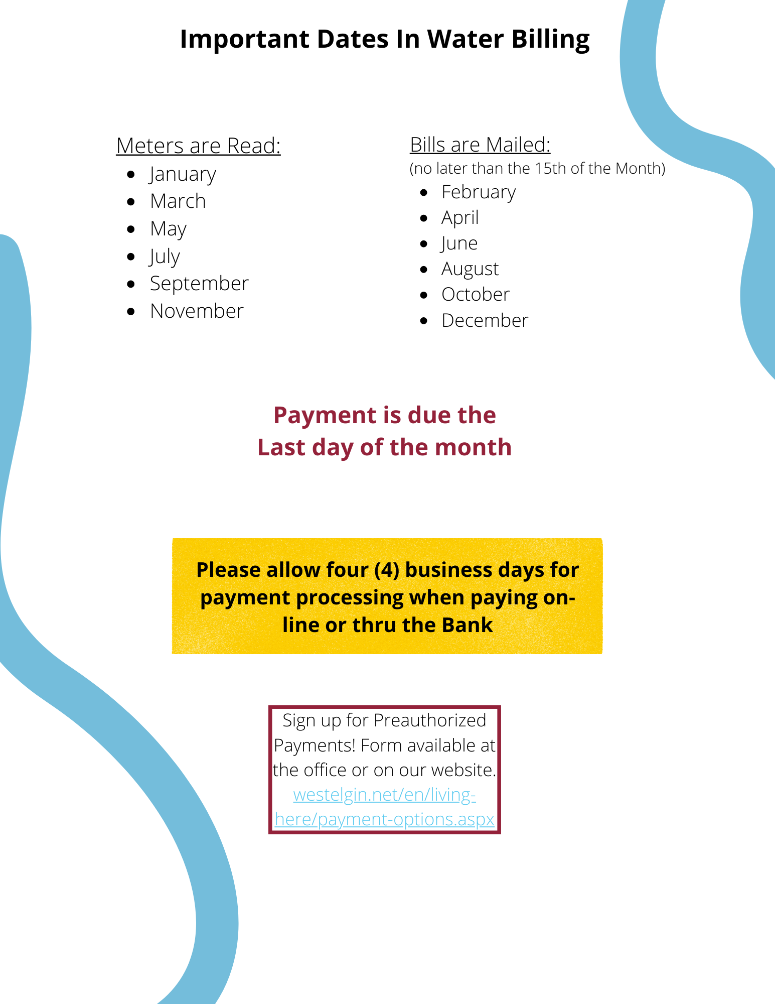 Water and Sewer Billing