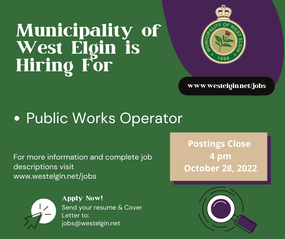 Job Postings for Public Works Operator