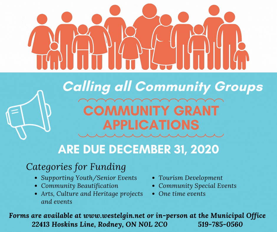 Community Grant Applications Reminder