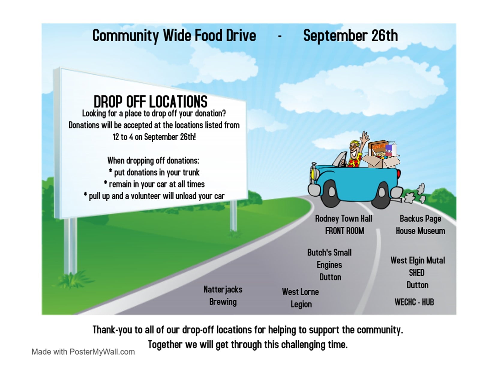 food drive drop off locations