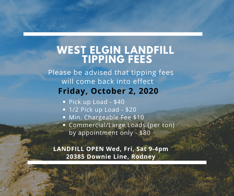 Landfill Tipping Fees Notice