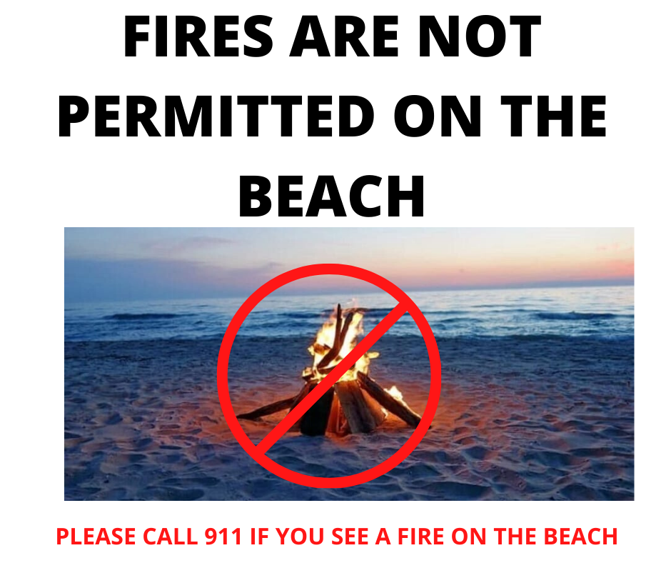 fire on beach