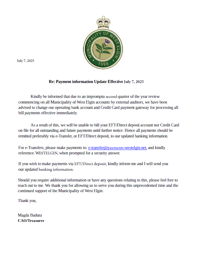 Fraudulent Emails July 2025