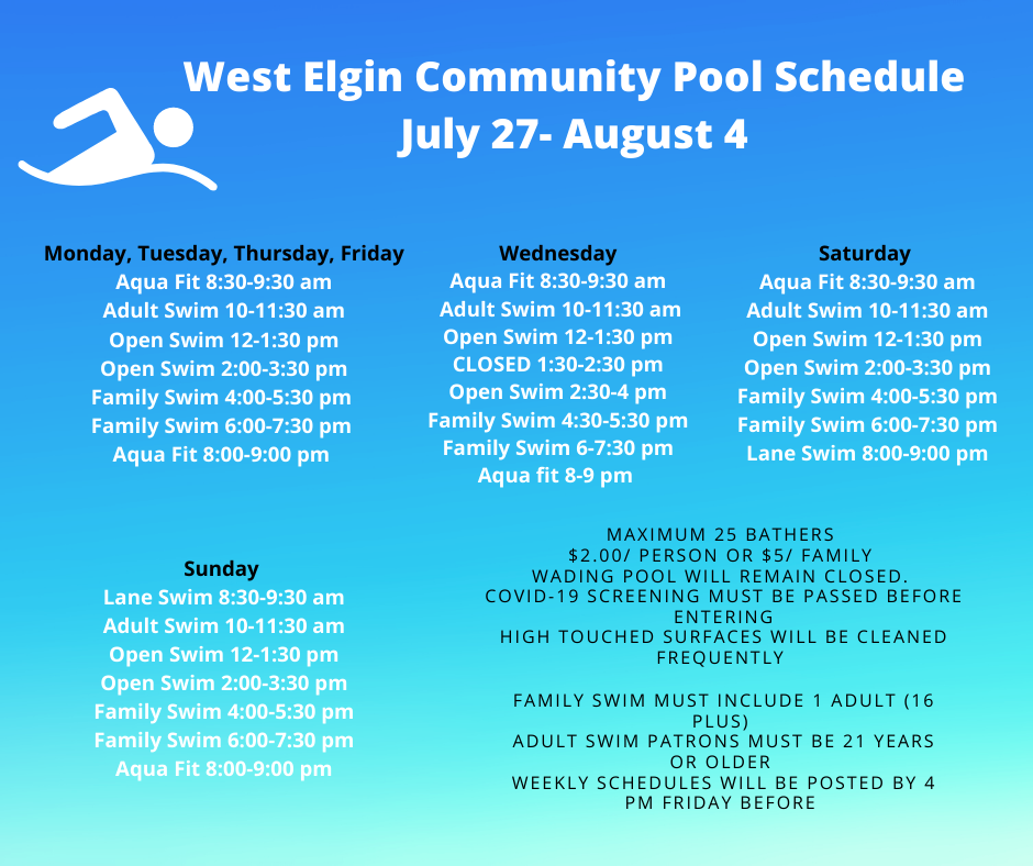 Pool Schedule 