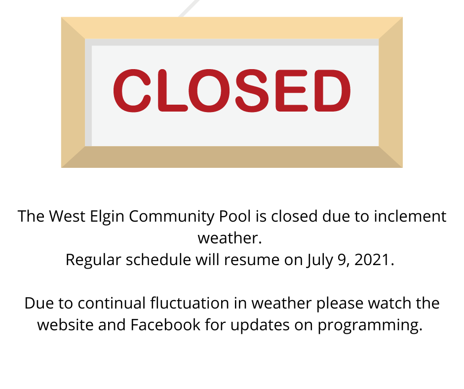 Pool Closed Sign 
