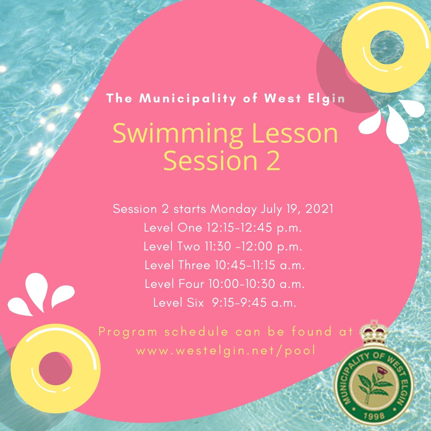 Swimming Lesson Reminder 