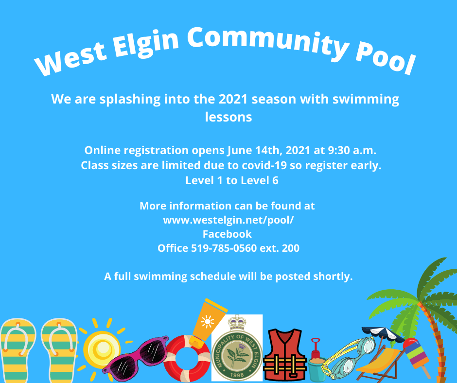 West Elgin Community Pool News Update