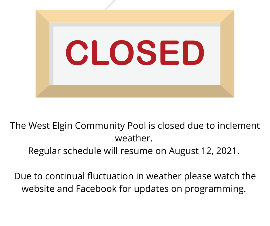 pool closed August 11