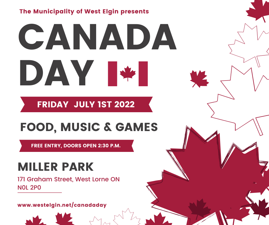 Save the date poster for Canada Day