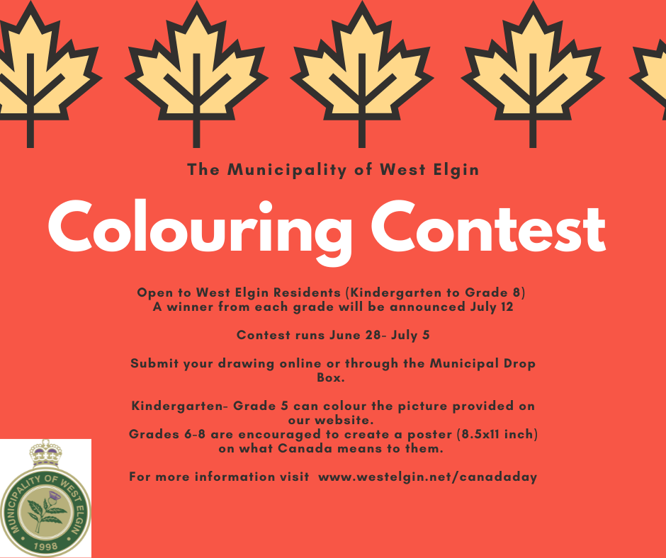 Canada Day Coloring Contest Poster 