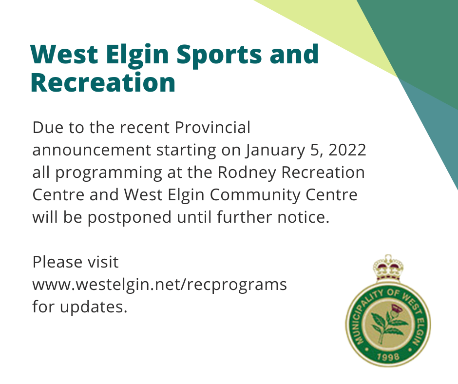 indoor recreation announcement 