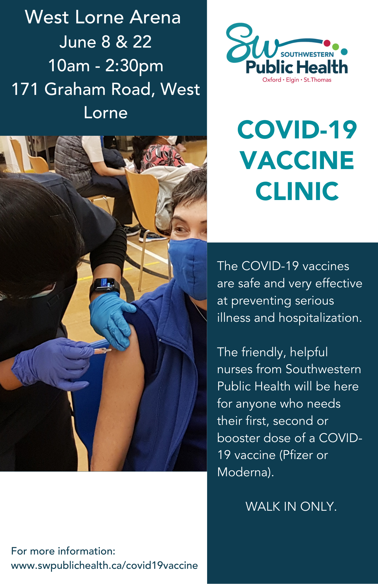 Covid-19 pop up clinic poster 