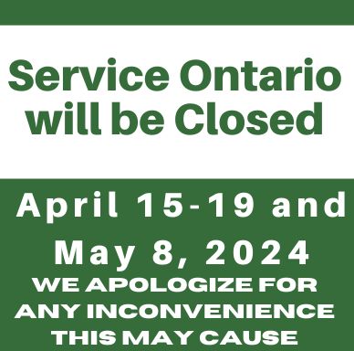 Service Ontario Closure